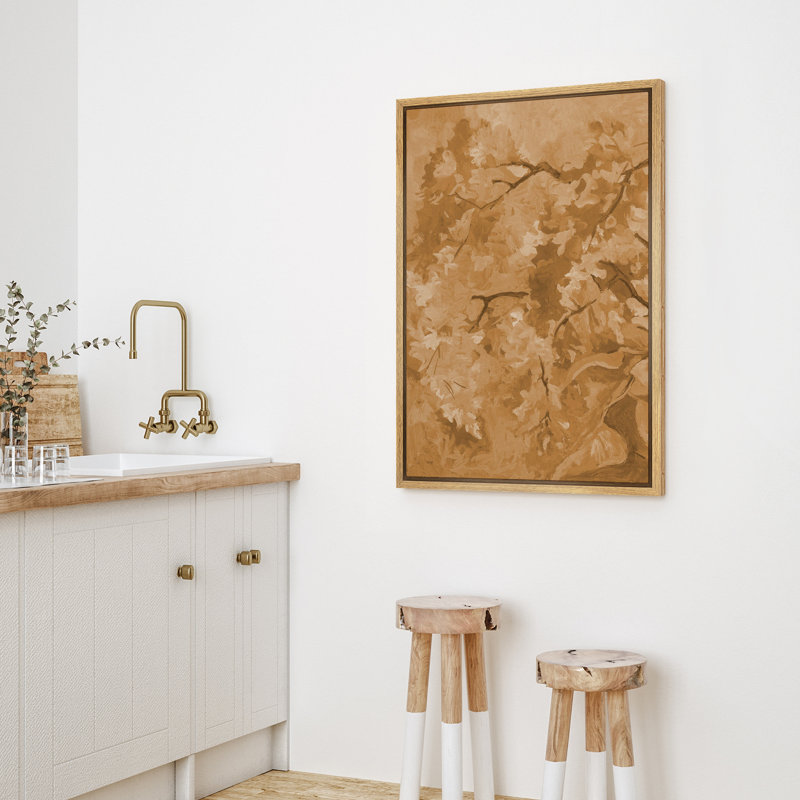 Branche d'arbre brun luxuriant, feuilles, campagne rustique française, Naturel, H 36 po x l 24 po