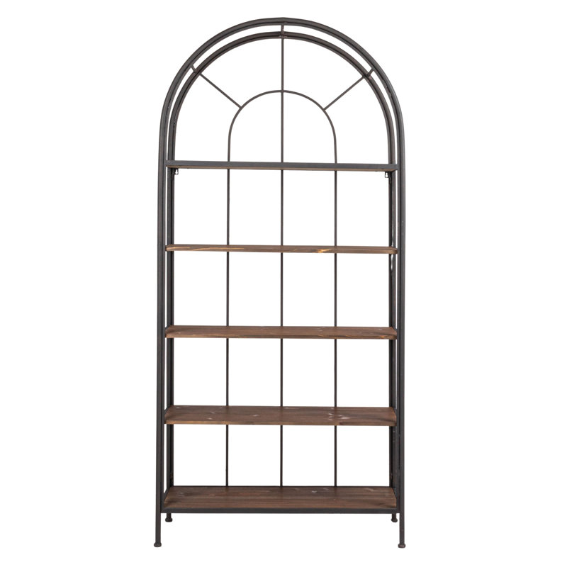 Bibliothèques standard en acier inoxydable 37 "Saito, Noir/brun