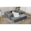 Canapé modulaire 116 po, canapé modulaire désossé avec siège large et profond 116 po, canapé 4 places en forme de U avec 2 repose-pieds pour le salon, pas d'assemblage requis, gris foncé