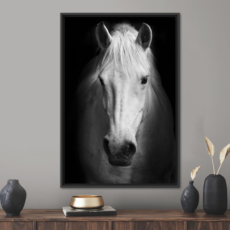 Print on Canvas, 50 cm H x 70 cm W, Black Floater Framed
