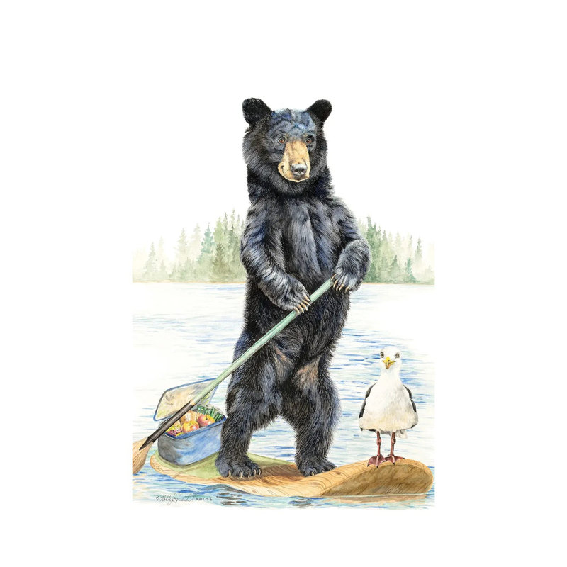 Beach Bandits by Holly Simental - Wrapped Canvas Print, 20.32 cm H x 30.48 cm W