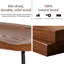 Tabouret de bar 26 po pour îlot de cuisine, selle rustique, tabourets sans dossier avec pieds en métal-118671207