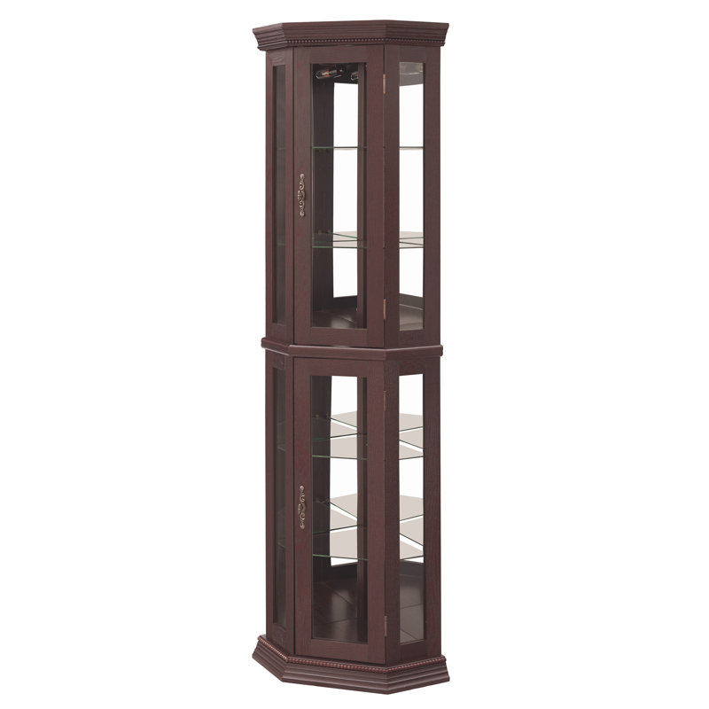 Vitrine de coin Cherry, Marron foncé