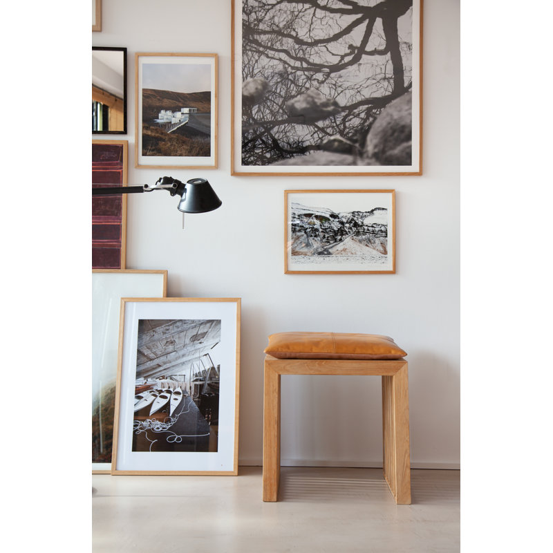Riascos Solid Wood Accent Stool, Brown