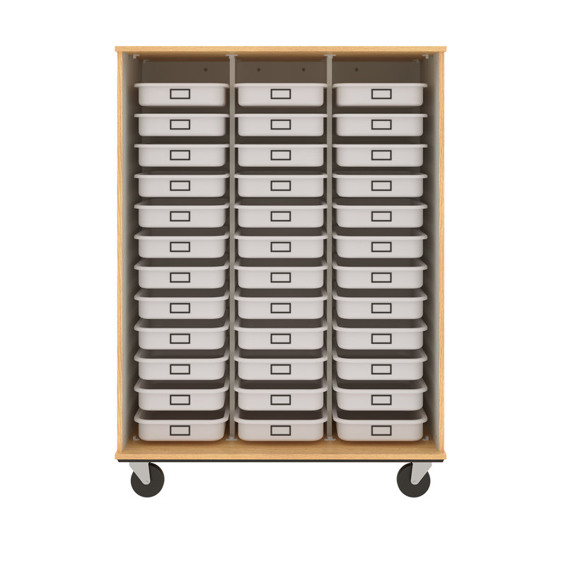 Panier à 36 compartiments avec roulettes, Chêne du château