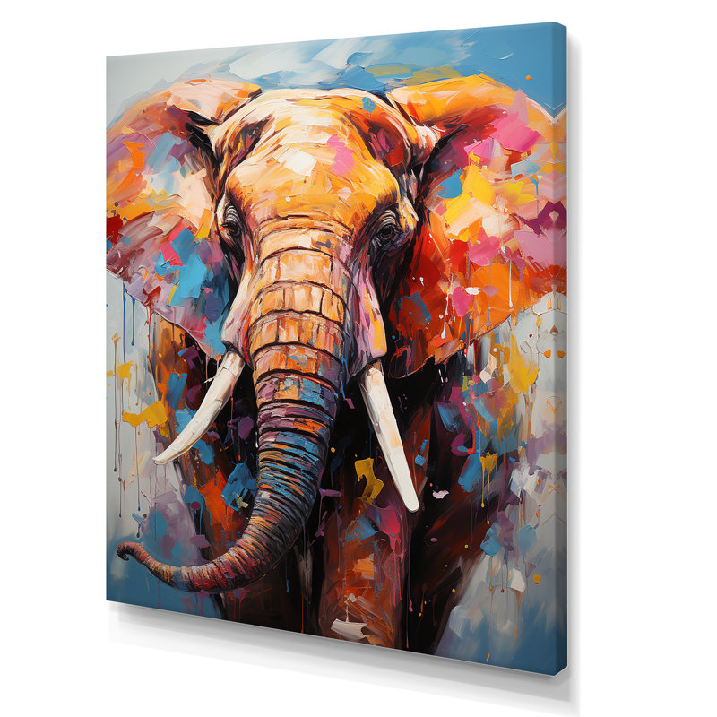 Tales of the Colorful Elephant Pack sur toile, Toile tendue, H 40 po x l 30 po x P 1,5 po