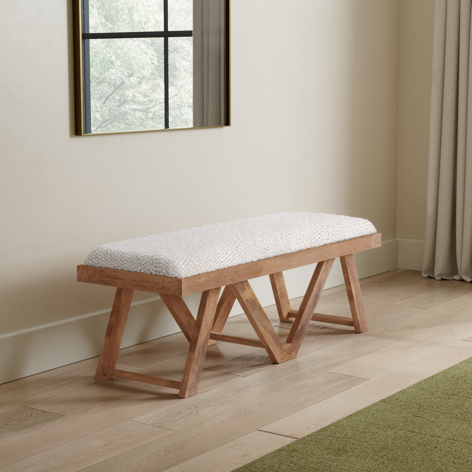 Felicity 46" Bedroom Bench, Brown