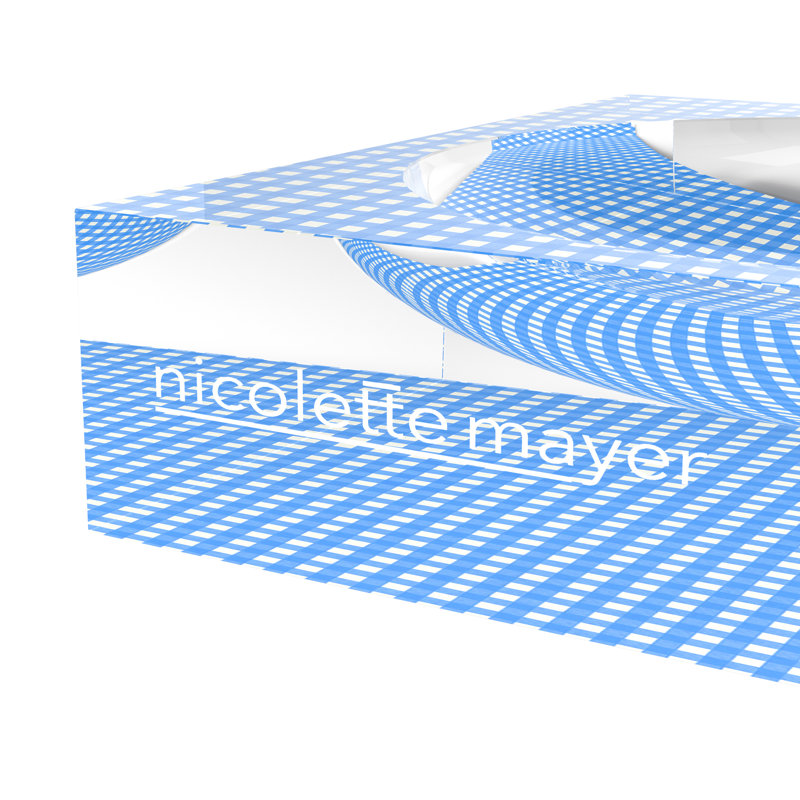 Gingham Acrylic Decorative Tray, 6"W x 6"D x 2"H