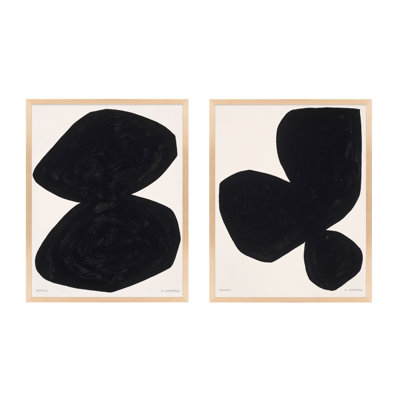 Shauna " Module On White. Set Of 2 " by Michael Kempen 2 - Pieces Painting Print