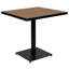 Ensemble de table bistro Flow pour patio avec 4 chaises et lattes en faux teck