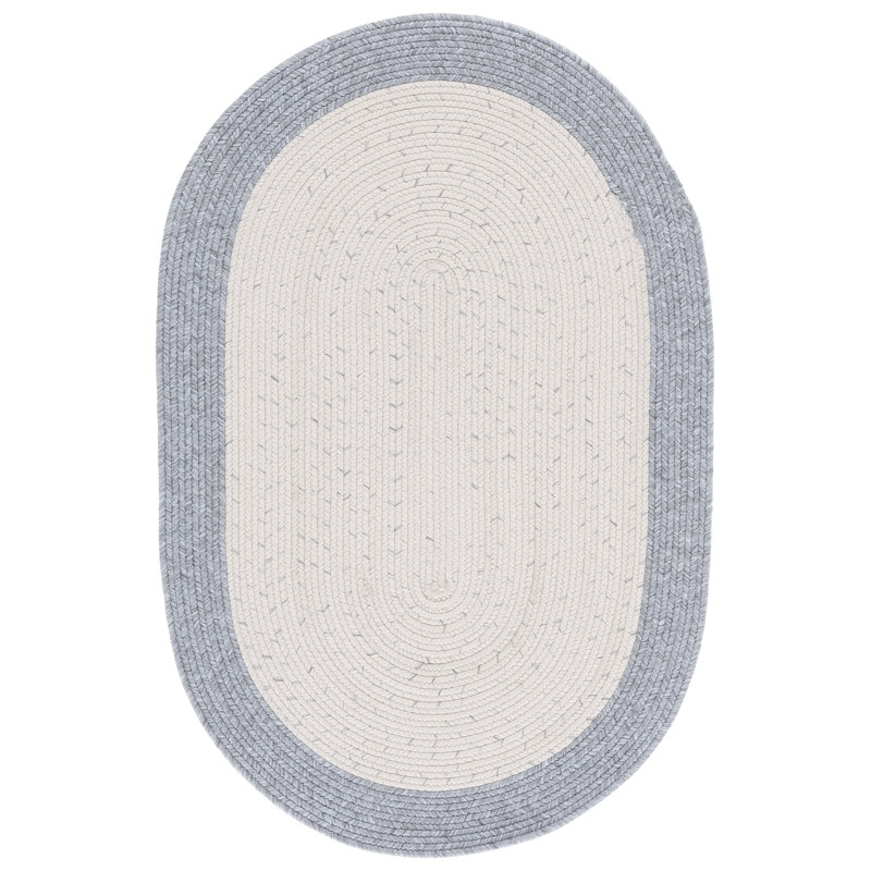 Braided 281 Hand Woven Performance Machine Washable No Pattern Rug, Oval 4' x 6'