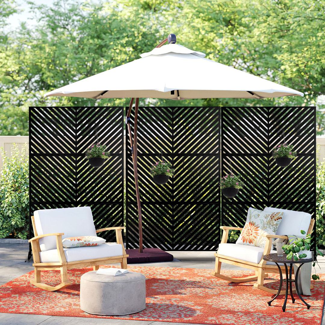 6 ft. H x 4 ft. W Fence Divider Metal Privacy Screen MAYEERTY 