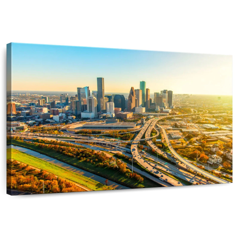 Sireci Golden Houston Highway, 20" H x 30" W