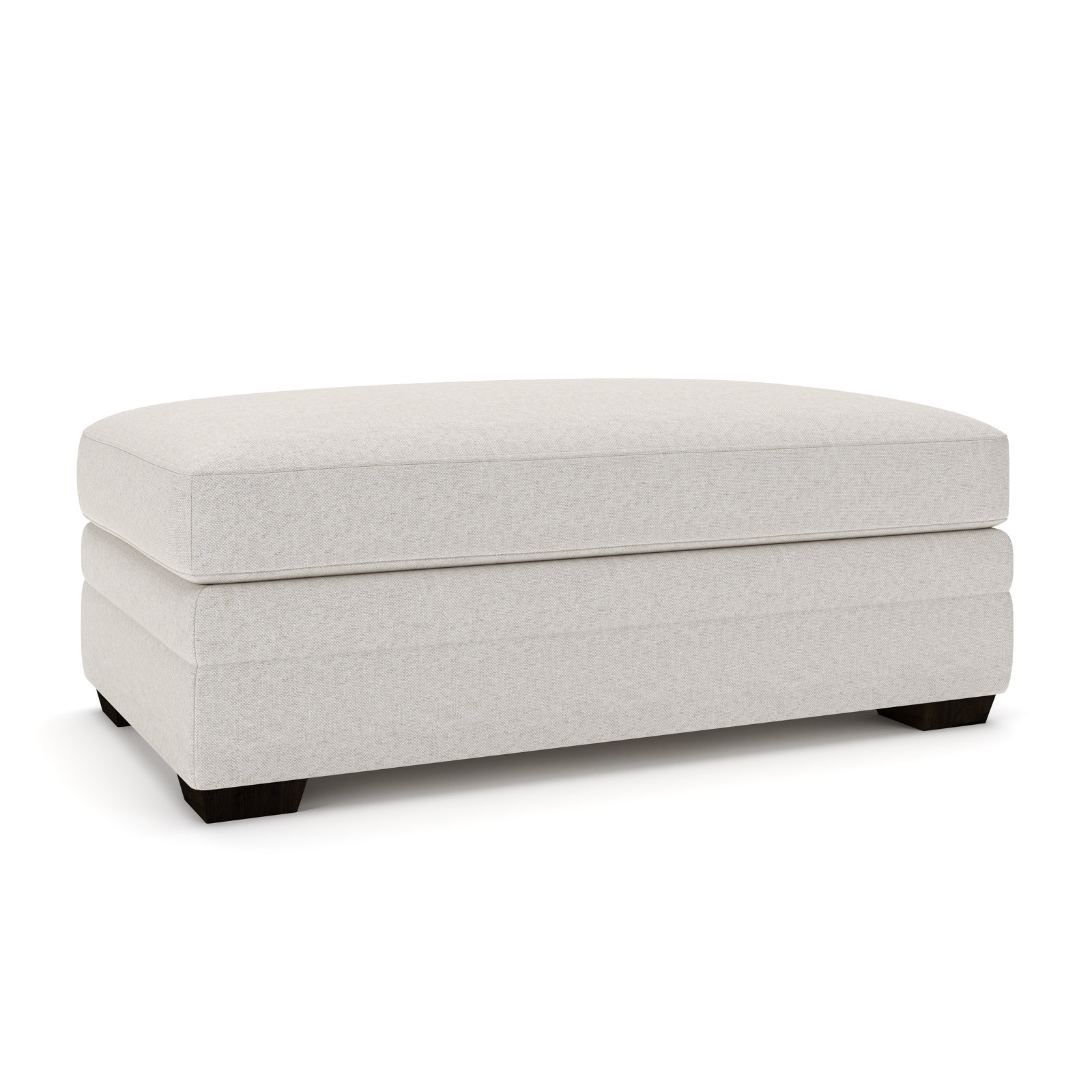 Edan 44" Ottoman, Macarena Light Gray Canvas