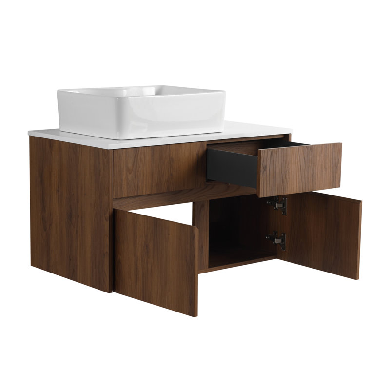 Meuble-lavabo moderne avec rangement 32 po