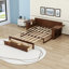 Lit de jour avec bureau, tiroirs et table d'appoint-673654290-673654288