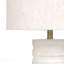 Lampe de table - H 28 po, matériau en résine crème, ivoire et abat-jour crème
