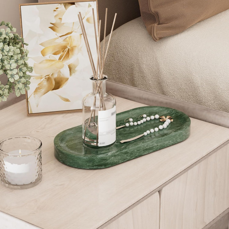 Emerald Green Marble Vanity Bathroom Tray