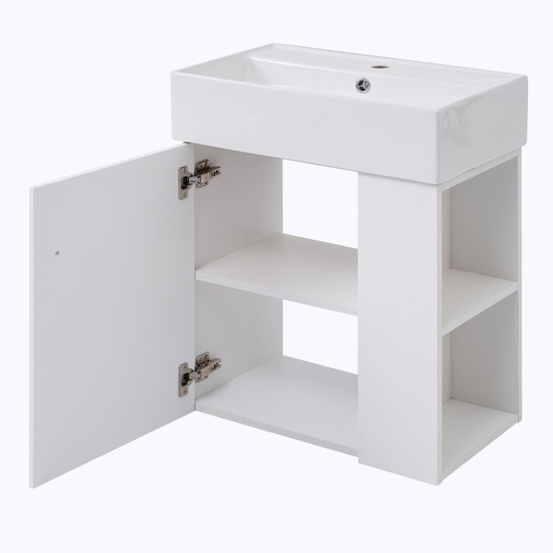 Kayliani 21.6 " W Single Vanity Bathroom Vanity With Ceramic Top