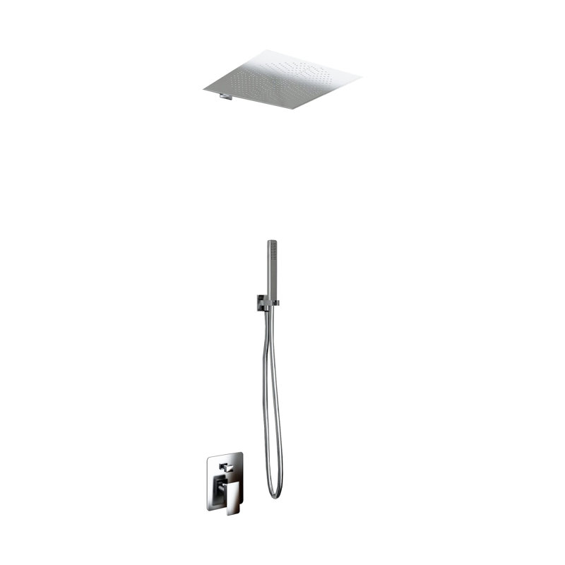 LANERI DENVER 2-Way Shower Kit with Concealed Mixer, 30 x 30 cm Square Head, Wall Arm
