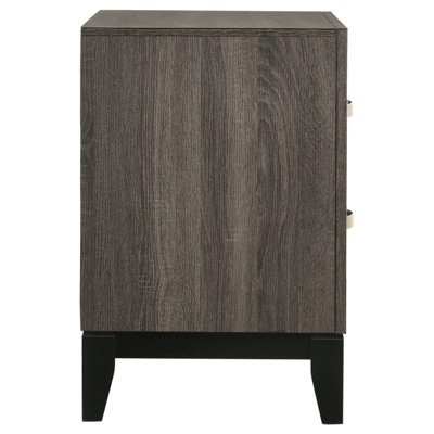 Stephan Grey Oak 2-Drawer Nightstand