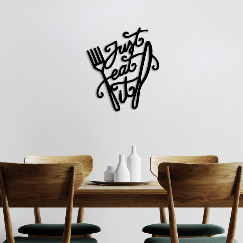 Accessoire mural élégant en métal, finition noire, 16,9 po x 19,7 po | Fabrication 100% métal, épaisseur: 0,06 po | Léger à 1,0 lb, parfait pour la décoration intérieure moderne et les intérieurs élégants
