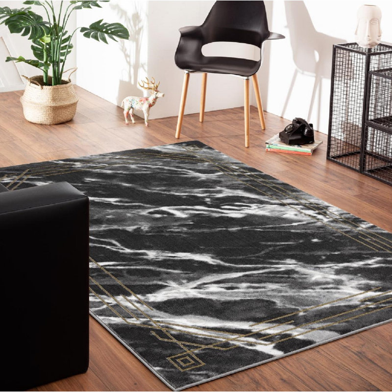 Bolog Abstract Indoor Rug, Rectangle 3'9" x 5'9"