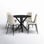 Folmar 39.5" W 5-Piece Round Dining Set with Chenille Chairs-95092224