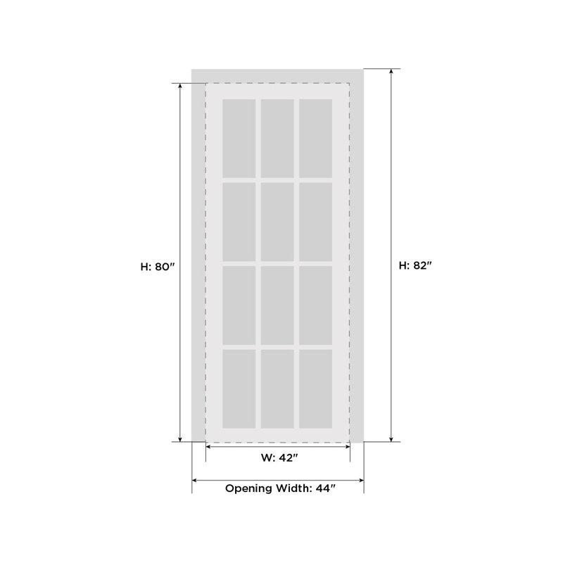 Porte pré-accrochée Pantry Kitchen Lite | Lucia 8831 | Garnitures à panneau simple | Portes de salle de bain robustes