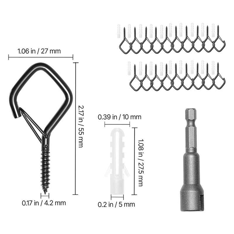 Crochets Q-Hanger de 2,17 pouces