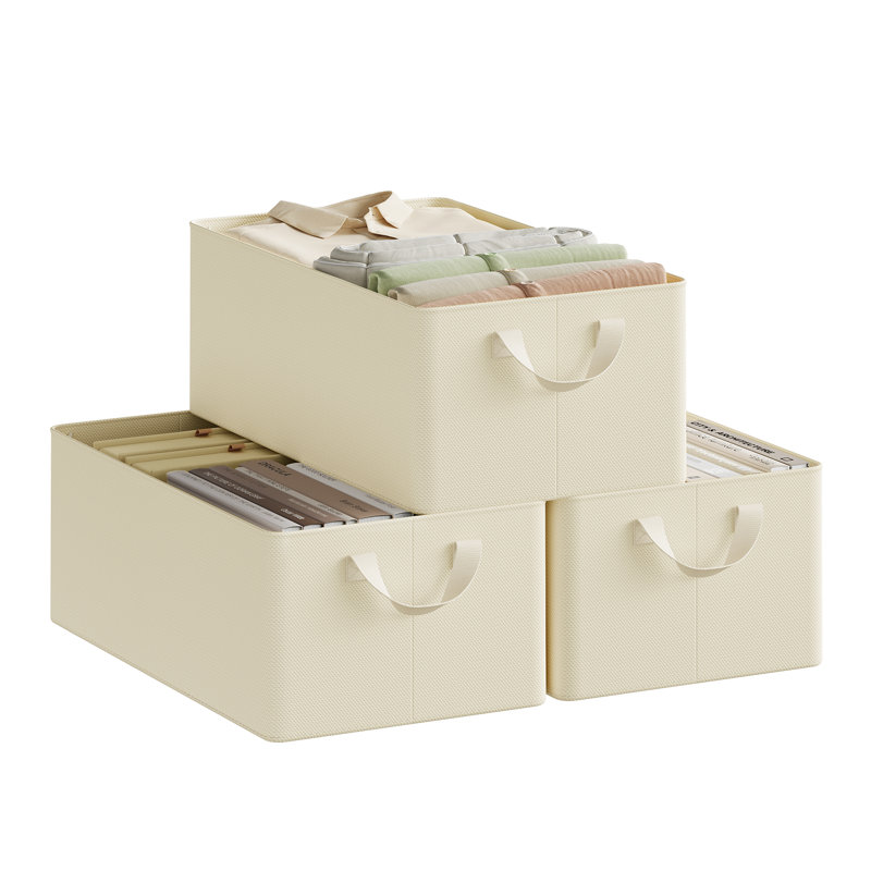 Fabric Crate, 26cm H x 43cm W x 33cm D, Dark Grey, Yes