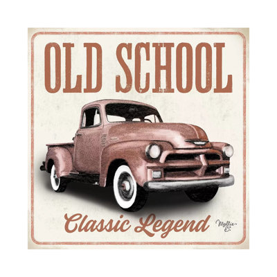Old School Vintage Trucks I by Mollie B. - 1 Piece Wrapped Canvas Painting