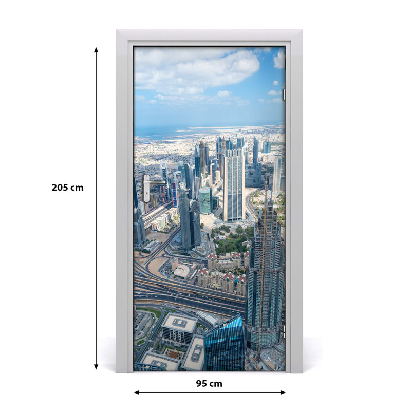 Skyscraper Door Decal, 205cm H x 95cm W