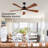 60" Wood Ceiling Fan With Light, Remote, 6-speed Dc Motor, Reversible, Dimmable 3-color Led, Timer, Memory