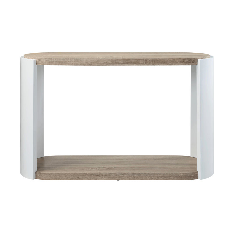 Chêne et blanc Table ultrabrillante - Fonctionnelle solide et élégante pour le patio