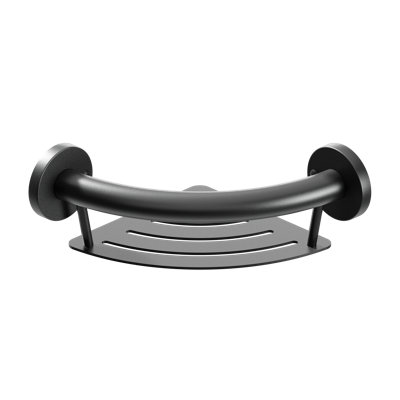 HealthCraft - PLUS Tablette de coin 9,5 po, barre d'appui pour la sécurité du bain et de la douche (capacité de 500 lb)