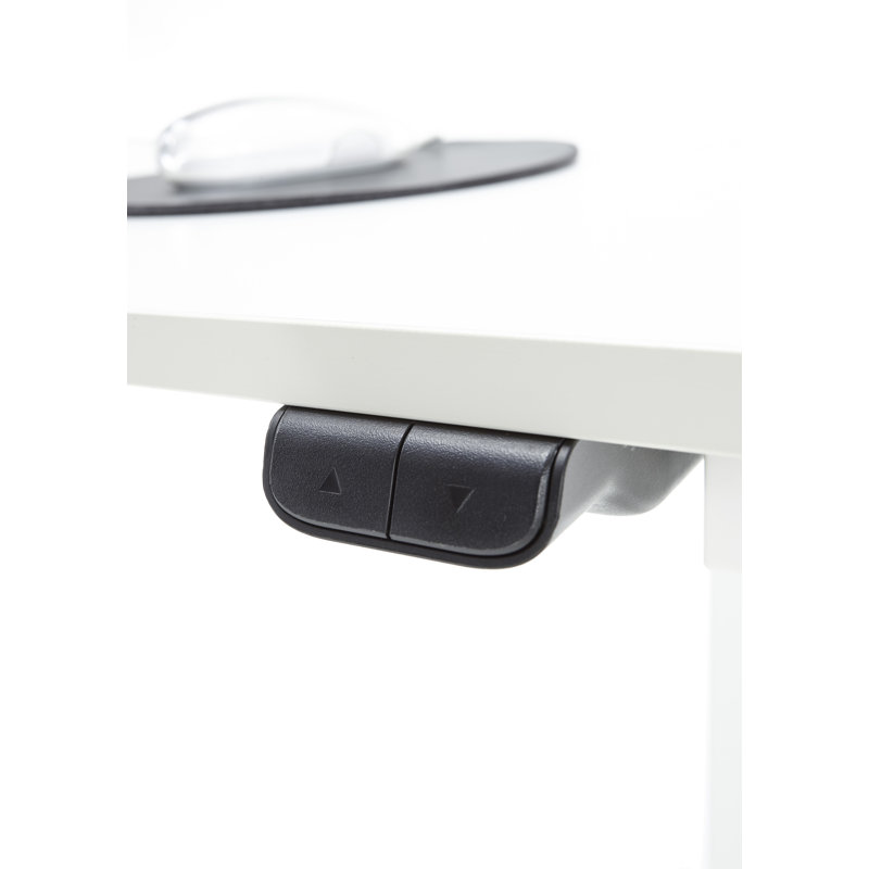 Adjustable Height Iron Writing Desk, White