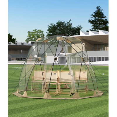 10x10 Ft Outdoor All Weather Pop Up Tent, 6-8 Person Instant Tent Shelter, Rainproof Camping Sun Shelter Coldproof & Windproof for Patio, Backyard, Deck, Sports Events