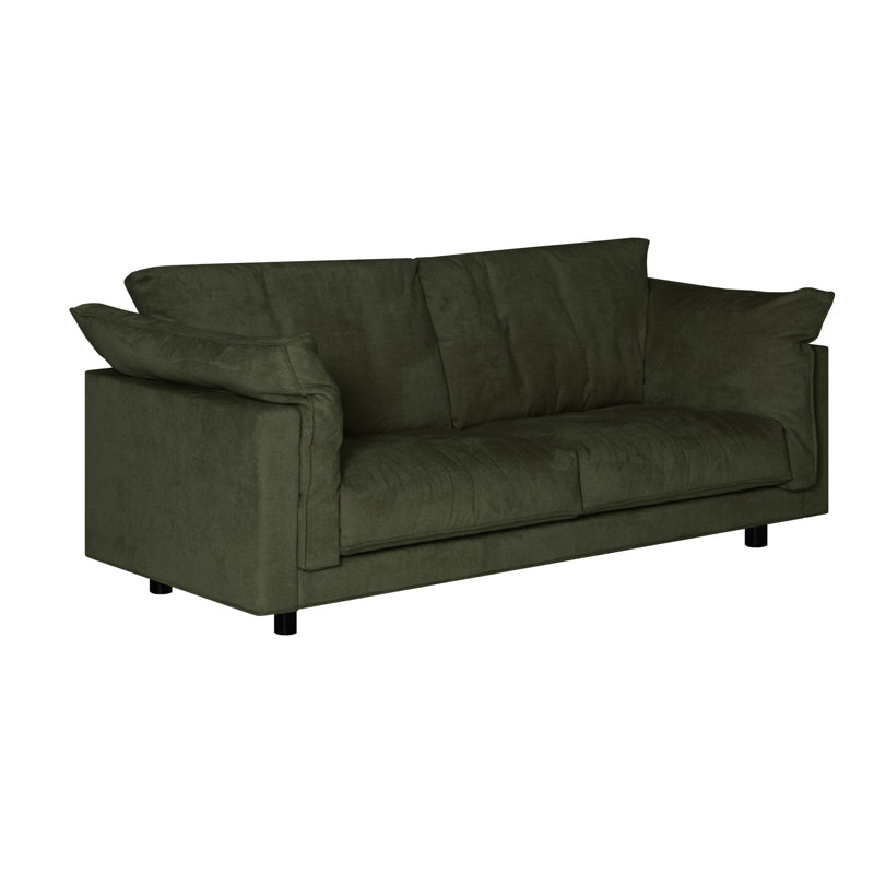 Alazae 3 Seater Chenille Sofa, Green
