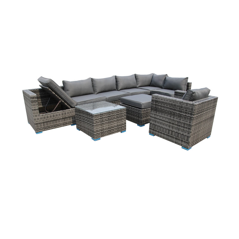 The Manhattan 7 Seater Recliner Set With Single Seater, Grey