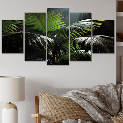 Palmiers Palm III - impression sur toile florale - 5 panneaux