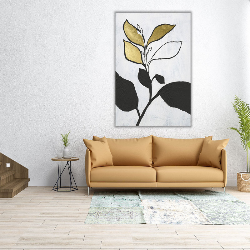 Hybrid Annuel II noir et blanc - reproduction d'art sur toile, H 36 po x l 24 po