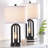 22.75'' Black USB Table Lamp with LED bulbs