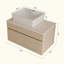 Petit meuble-lavabo flottant simple avec lavabo