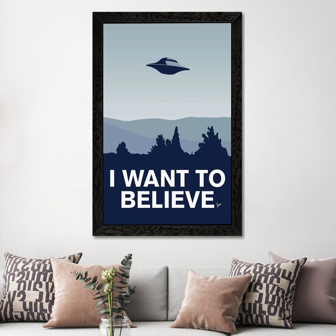 Leinwandbild I Want to Believe Minimal Poster X-Files von Leonid Afremov