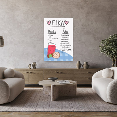 Fika Menu Traditional Wall Art Print