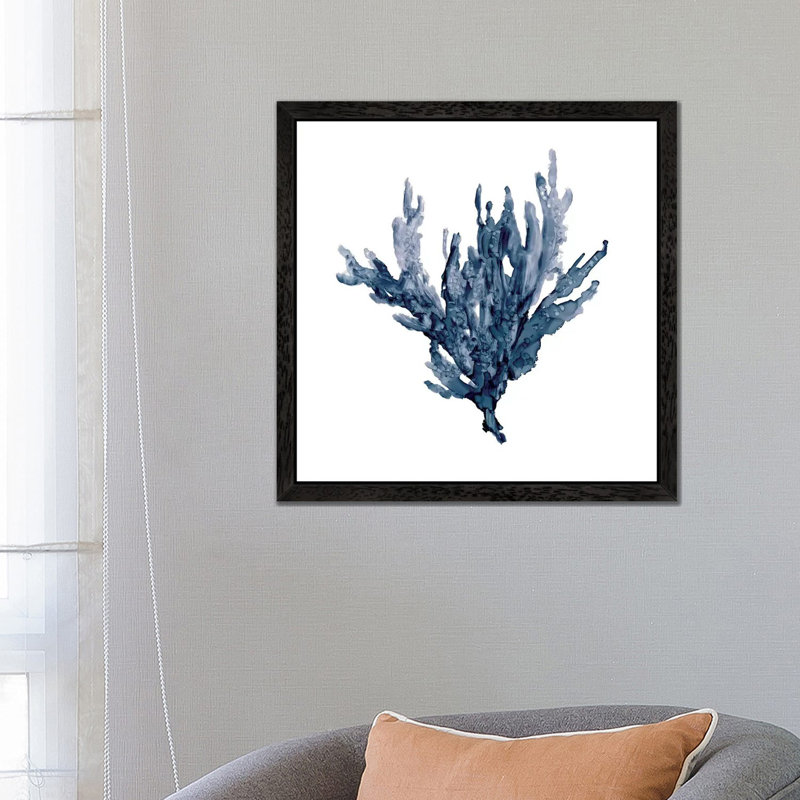 Sea Coral I by Carol Robinson - Floater Frame Painting on Canvas, 66.04 cm H x 66.04 cm W, Black