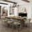 LUMERA Collection Tufted Arm Dining Chair Light Gray-667664905-667664904