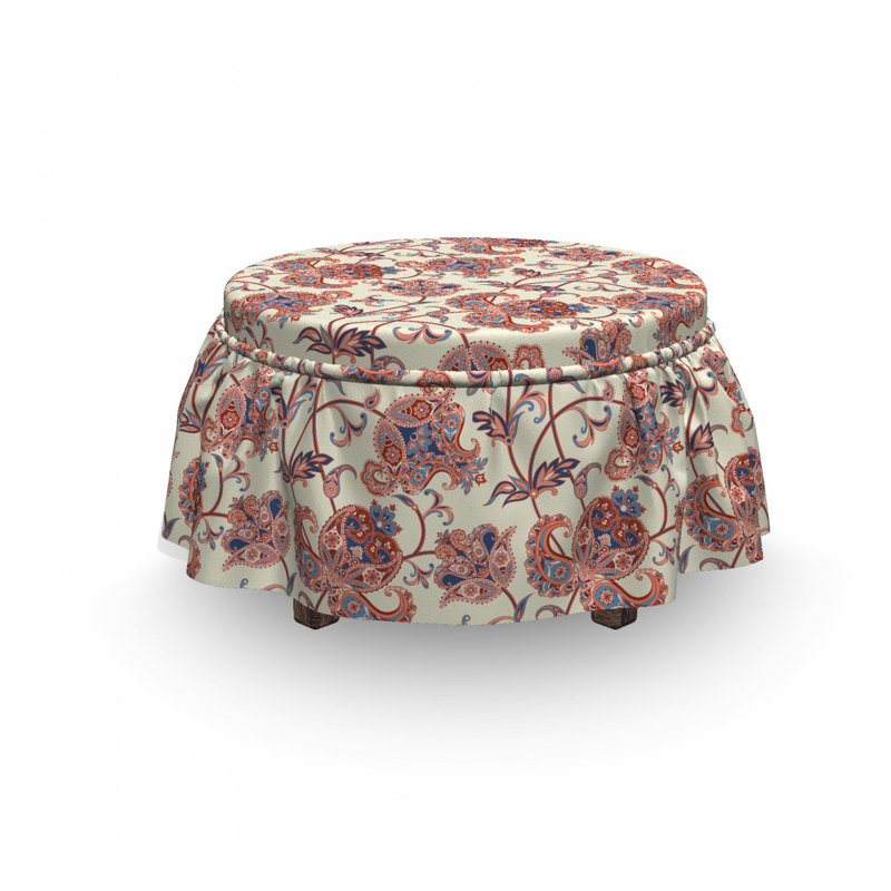 Housse pour repose-pieds motif cachemire boho