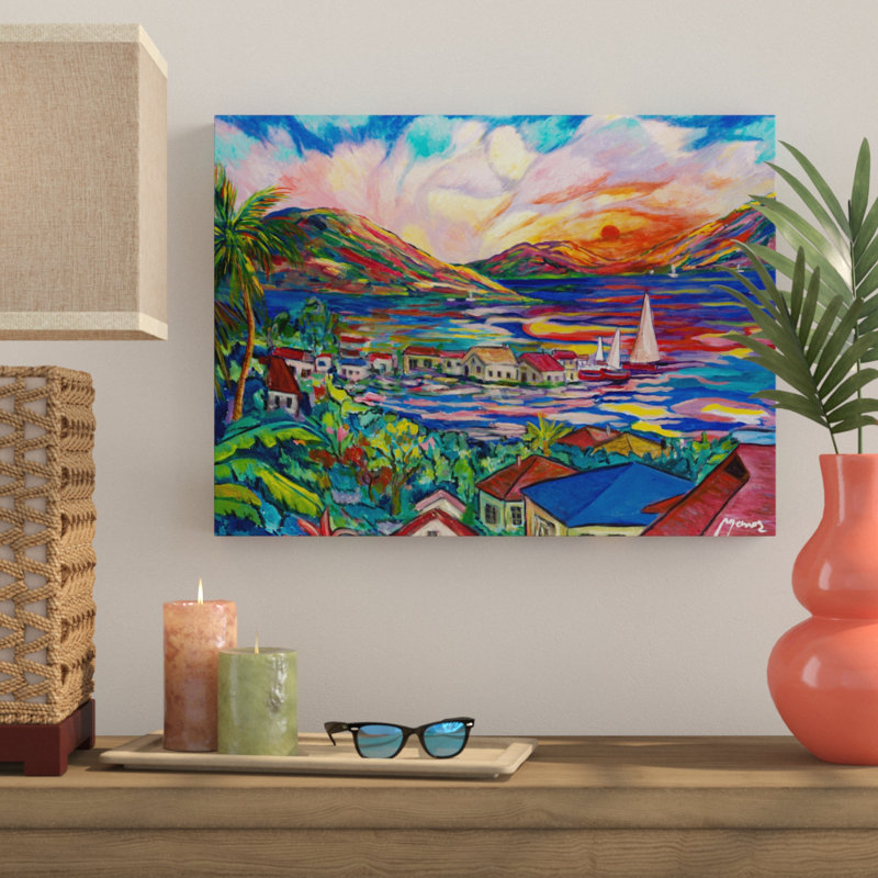 «Sunset», reproduction d'art sur toile, H 14 po x l 19 po x P 2 po